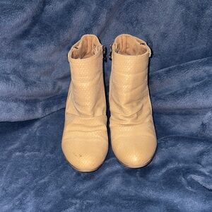 Blowfish Cream Ankle Booties